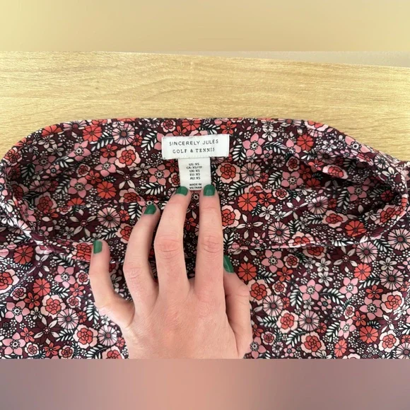 Sincerely Jules Burgundy Floral Golf / Tennis Set - Picture 10 of 11